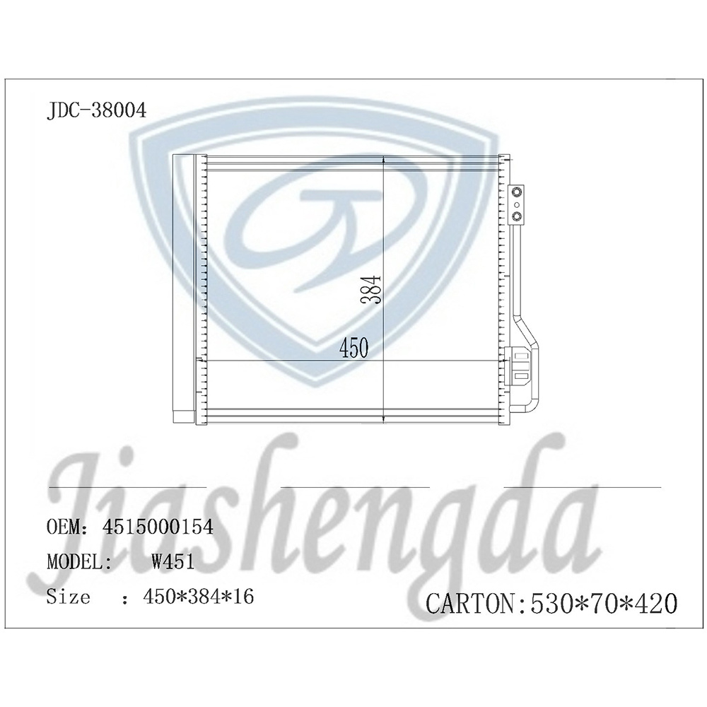 Factory Outlet Benz W451 Auto Air Conditioner Refrigeration Condenser OEM 4515000154