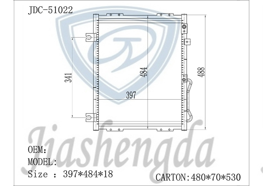Factory Price Auto Parts Air Conditioning Refrigeration Aluminum Condenser Wholesale China