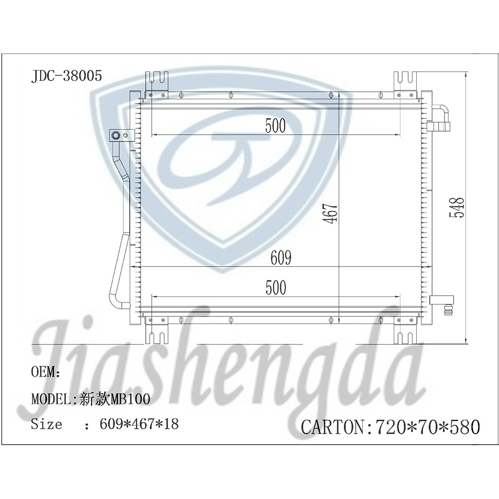 Car Radiator Manufacturer Benz MB100 Air Conditioner Refrigeration Condenser Wholesale