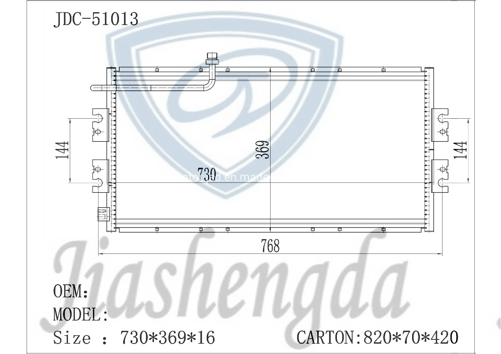 OEM High Quality Heat Exchanger Air Conditioner Condenser for All Kinds of Car
