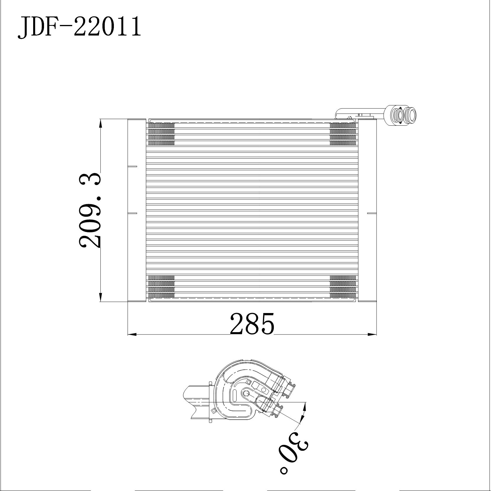 Factory Sell Auto AC Evaporator Core for 885010d150