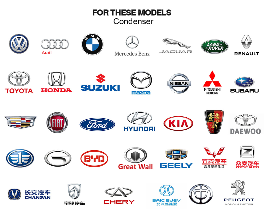 KIA Foreign Trade Automobile Radiator Air Conditioning Refrigeration Parts Aluminum Condenser Wholesale