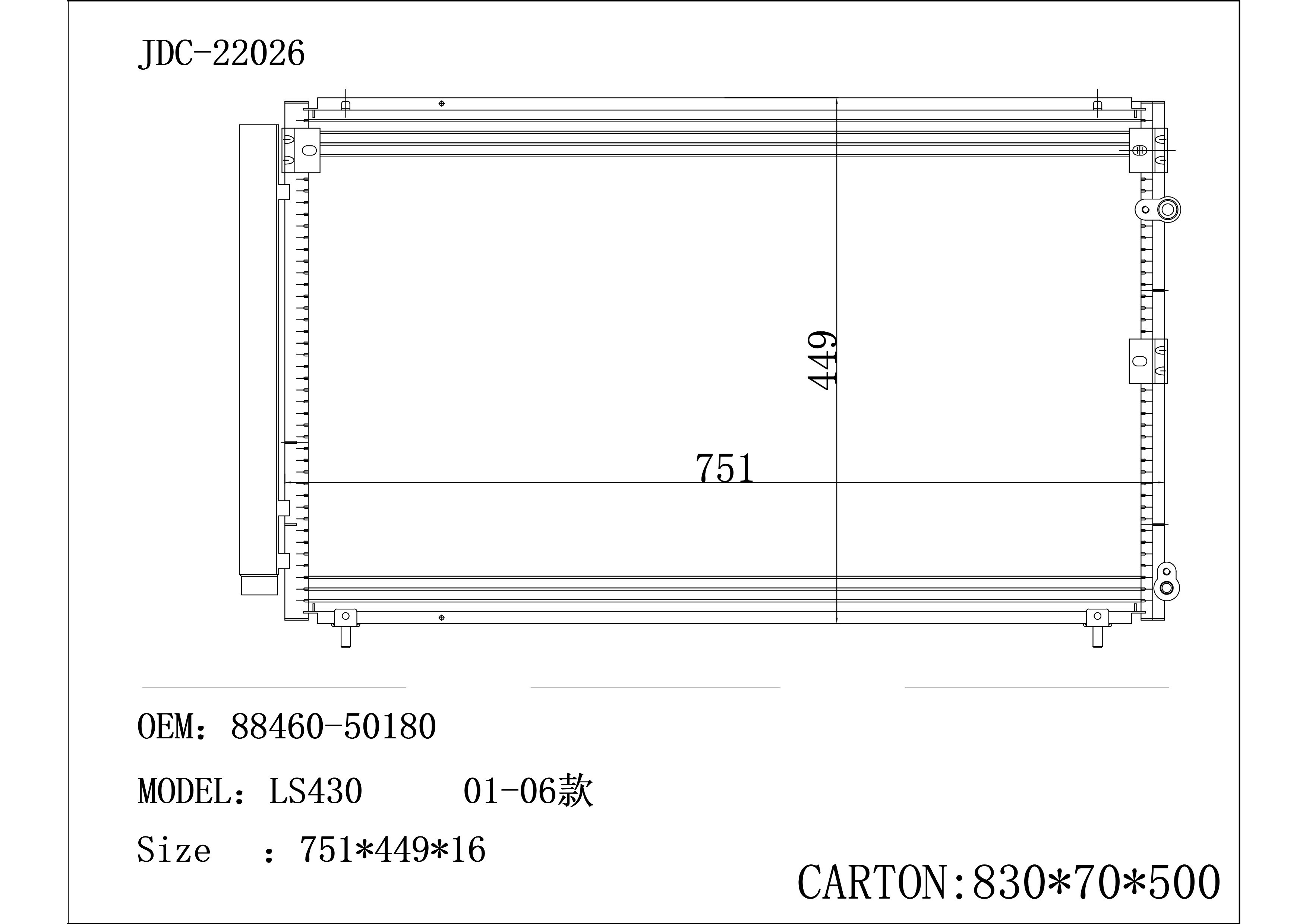 Wholesale Car Parts Condenser for Ls43001-06