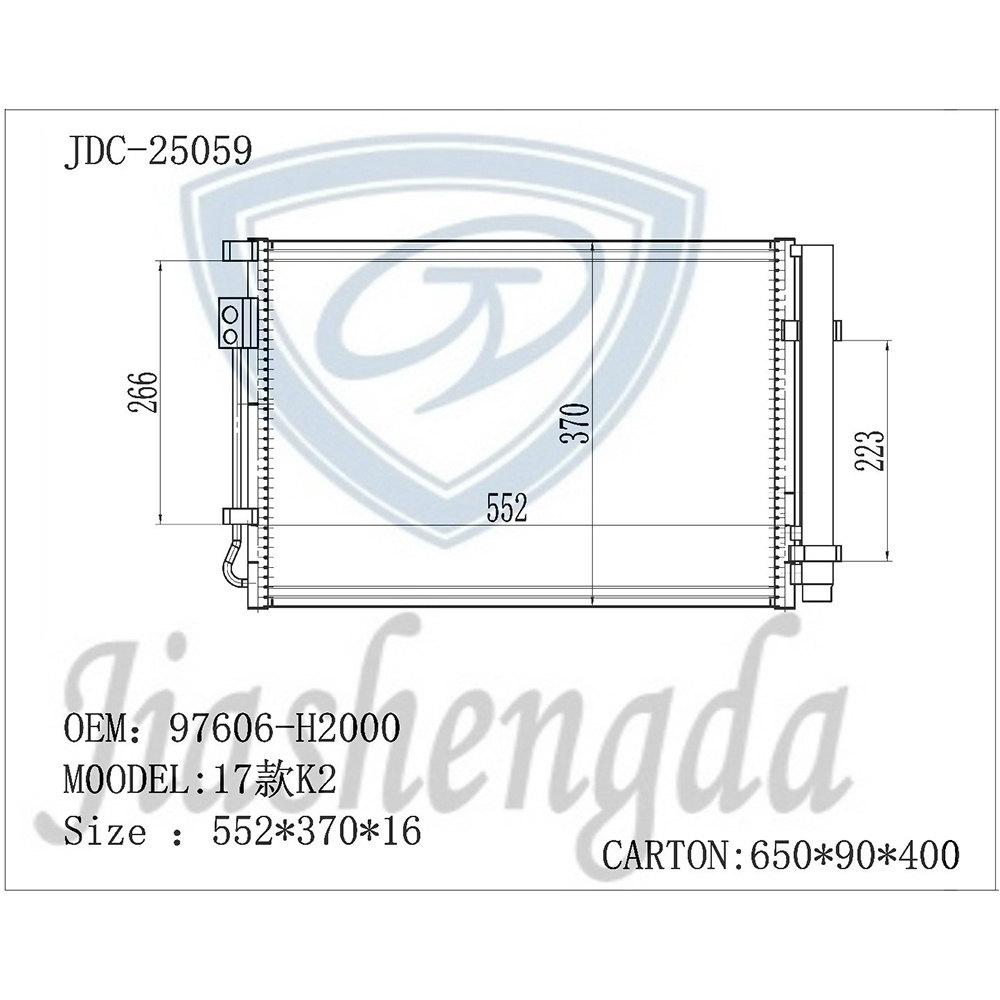 Factory Price Wholesale Car Radiator Air Conditioner Condenser OEM 97606-H2000 for 17 K2