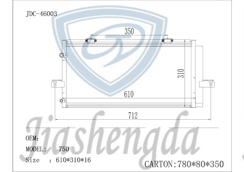 Auto Radiator Air Conditioning Refrigeration Parts Aluminum Condenser Wholesale for Roewe 750