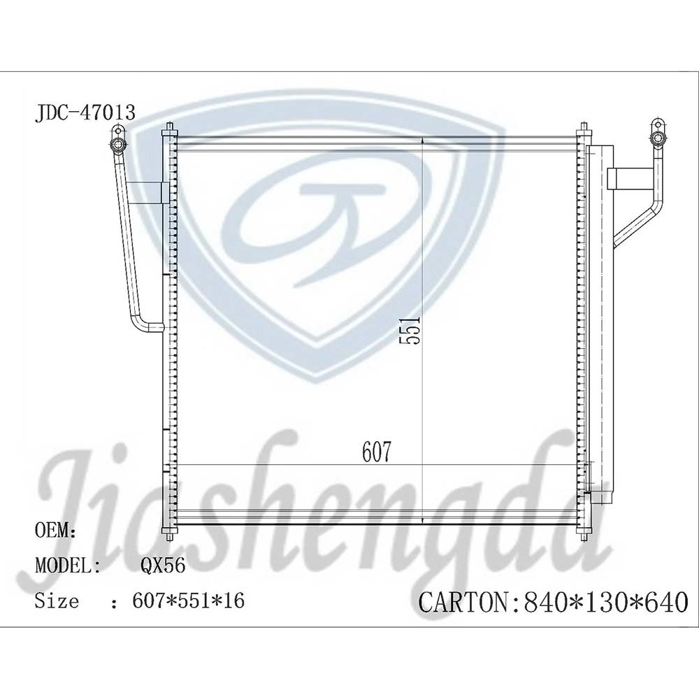 Car Air Conditioning Refrigeration Parts Condenser for Infiniti Qx56