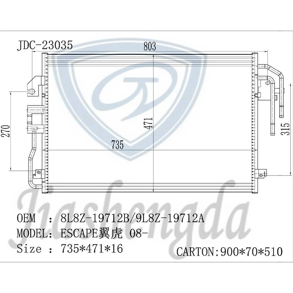 for Ford Escape Car Air Conditioning Refrigeration Parts Auto Condenser