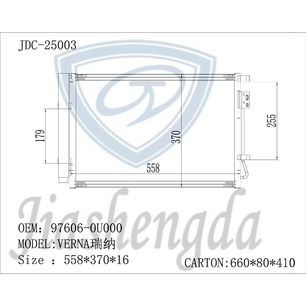 Verna Rena High Quality Aluminum Car Air Conditioner Condenser Wholesale