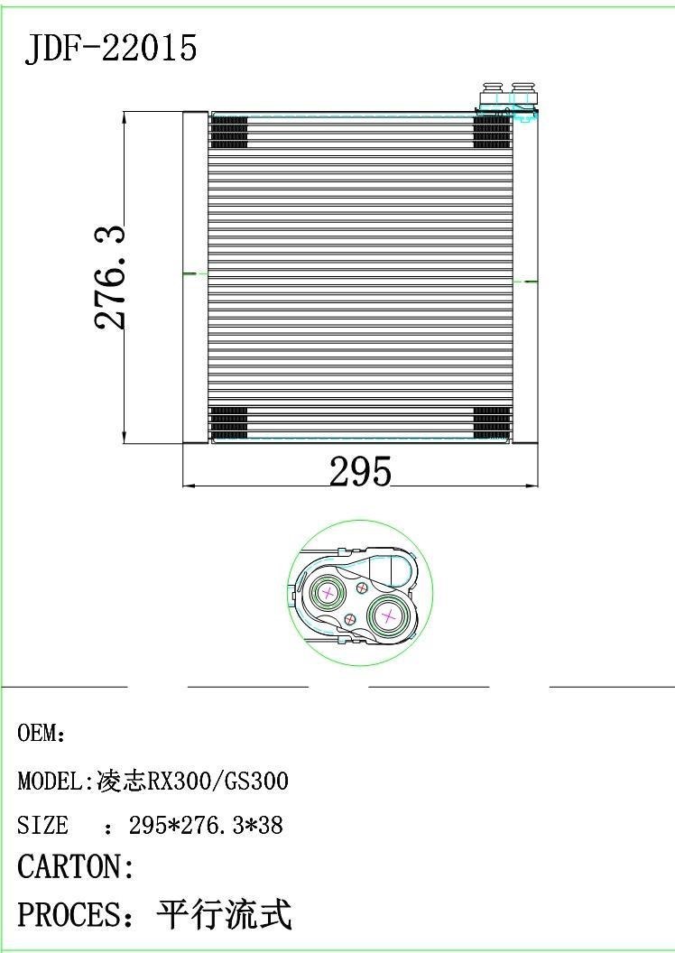 Car AC Evaporator Core with Factory Price for Lexus Rx300/GS300