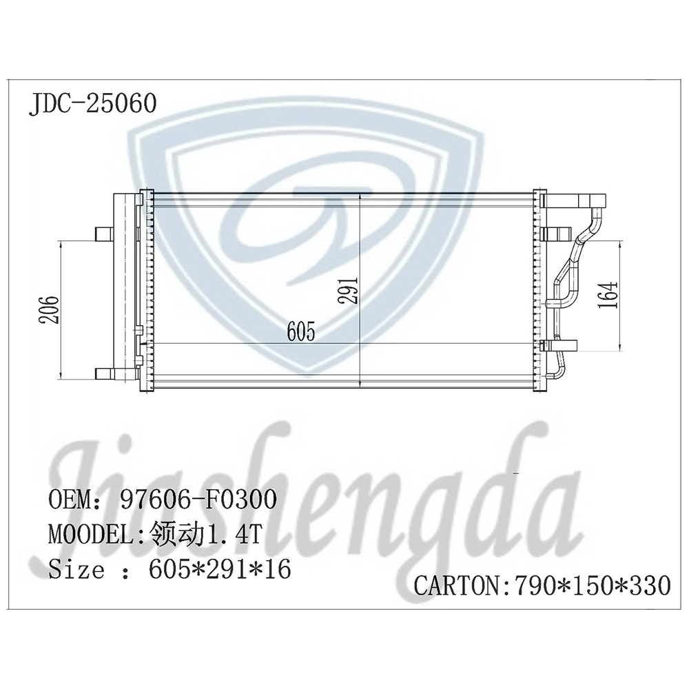 Car Air Conditioning Cooling System Radiator Condenser Wholesale OEM 97606-F0300 for Leading 1.4t