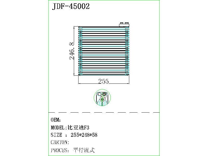 China Supplier Auto Air Conditioner Evaporator Core for Byd F6