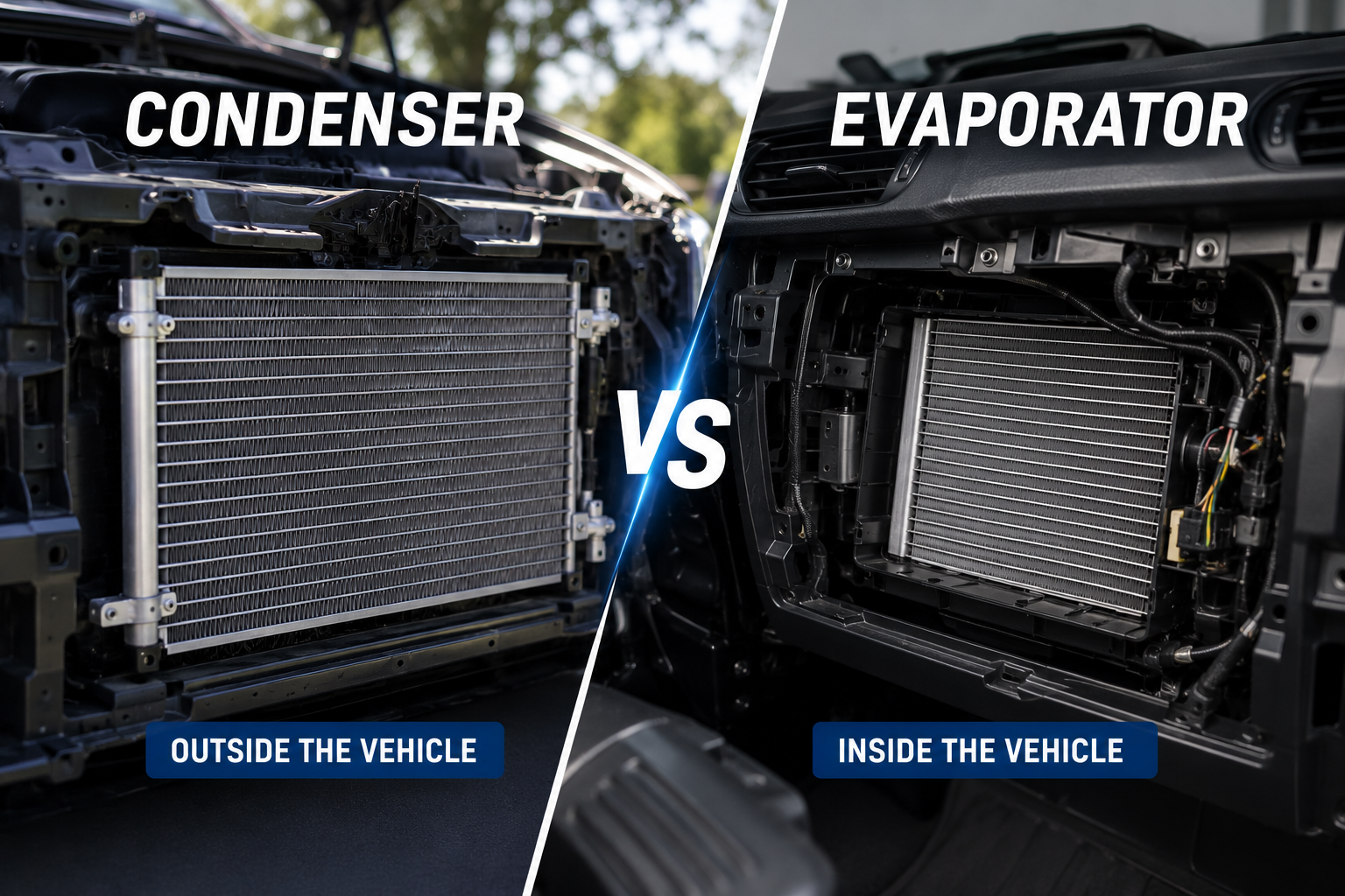 Condenser vs. Evaporator: What Are the Differences in an Automotive A/C System?